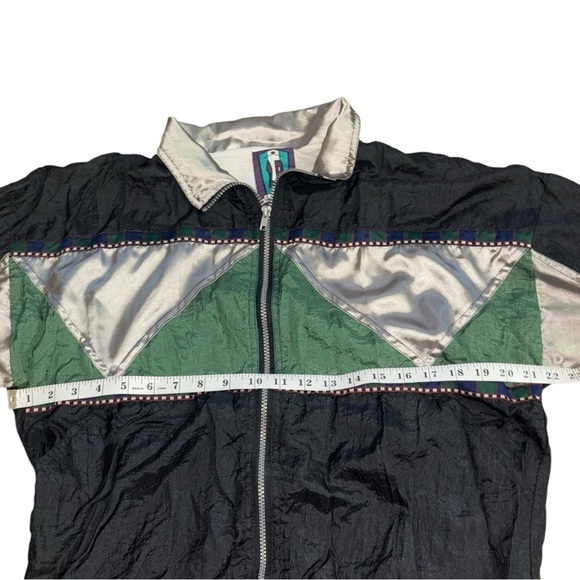 Vintage 80’s Windbreaker 2B Active Retro Activewear Men’s L Bomber Light Weight - Picture 12 of 16